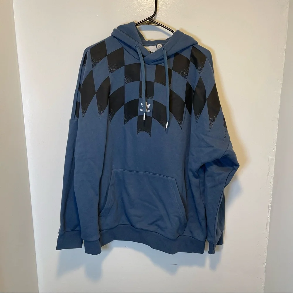 Adidas blue and black sweatshirt‎ hoodie men's size medium